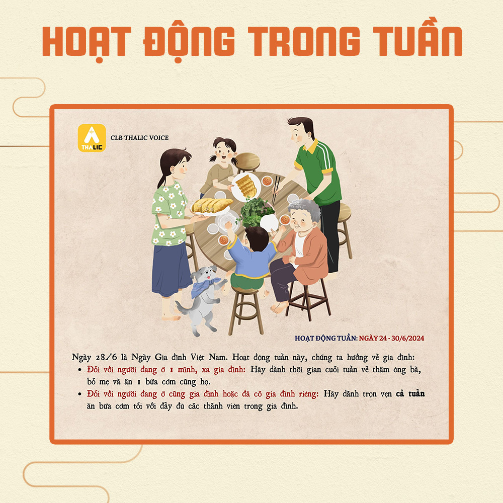 CLB THALIC VOICE tuần 4 tháng 6